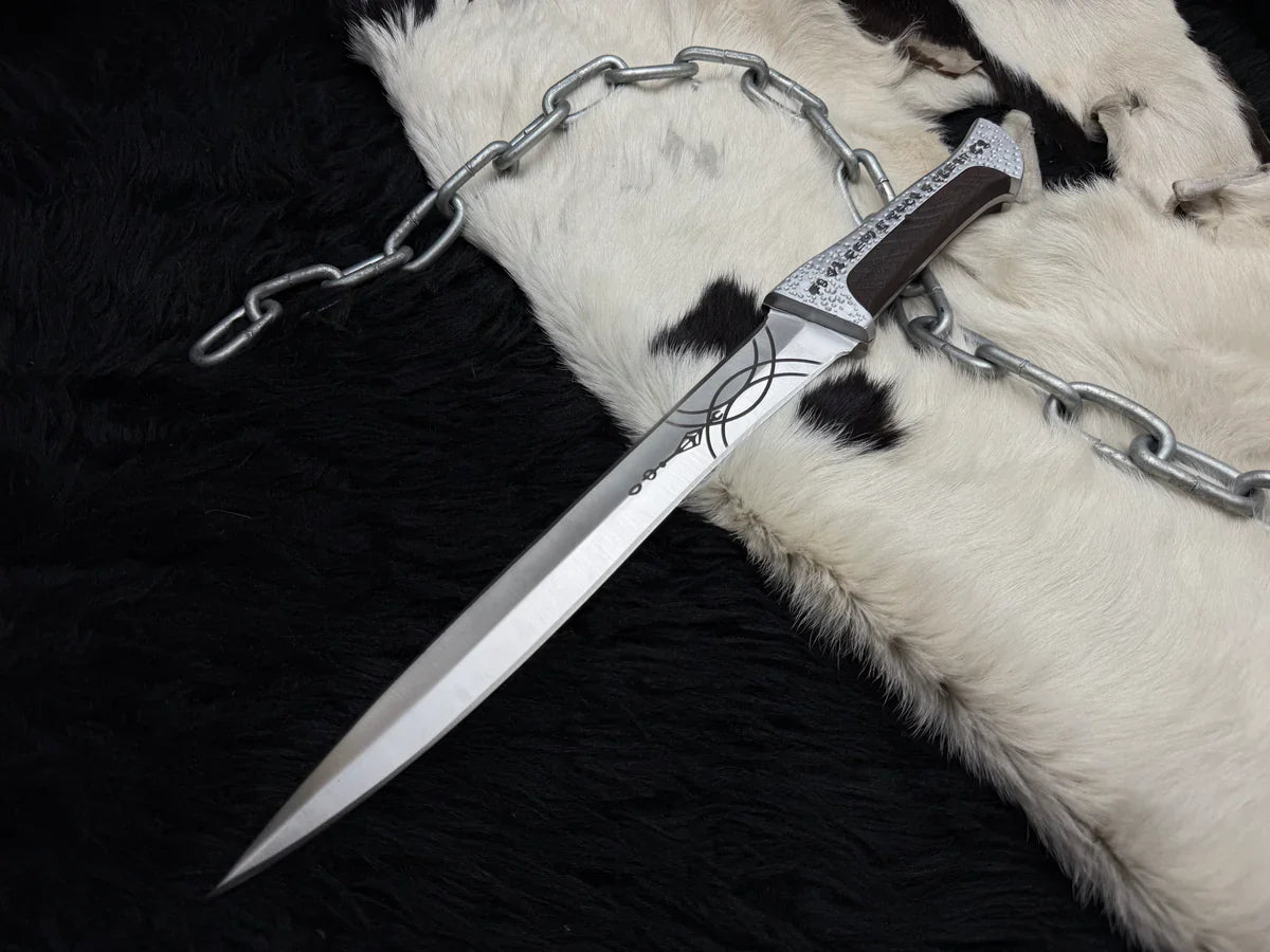 Handmade Dune Paul Atreides Crysknife with Leather Sheath | Dune 2 knifes | Dune cosplay | Dune movie collectibles - Vortex Blades