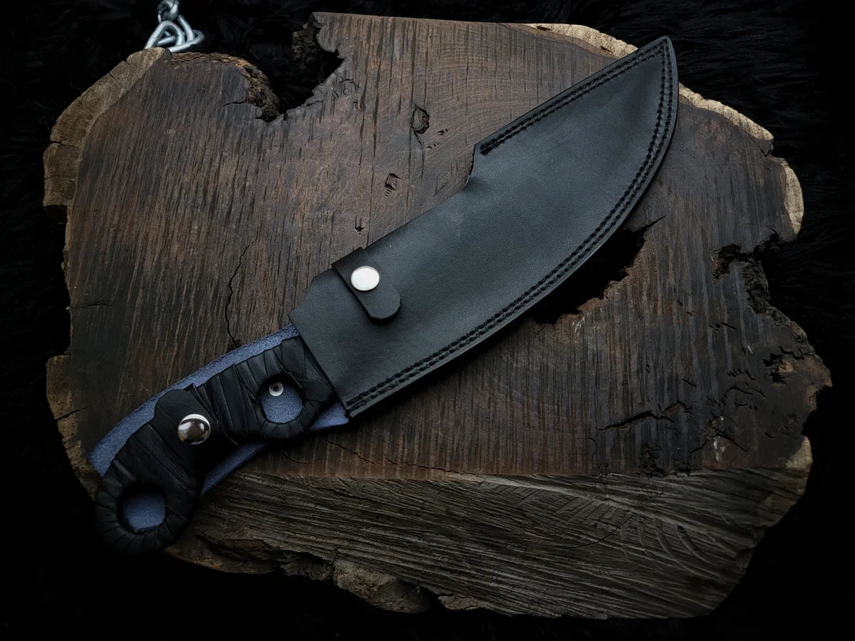 Handmade Destiny 2 Gun Slinger Replica Knife with Leather Sheath - Vortex Blades