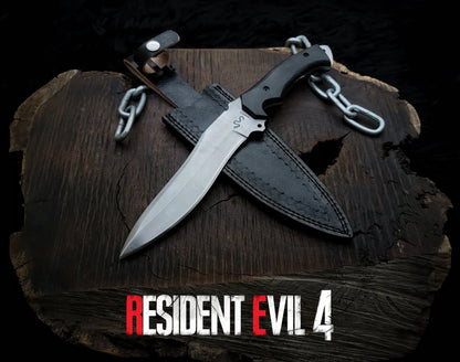 Resident Evil 4 Remake Ada Wong Elite Replica Knife with Leather Sheath - Vortex Blades