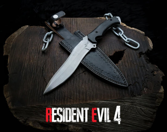 Resident Evil 4 Remake Ada Wong Elite Replica Knife with Leather Sheath - Vortex Blades