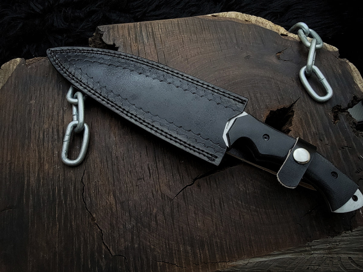 Resident Evil 4 Remake Ada Wong Elite Replica Knife with Leather Sheath - Vortex Blades
