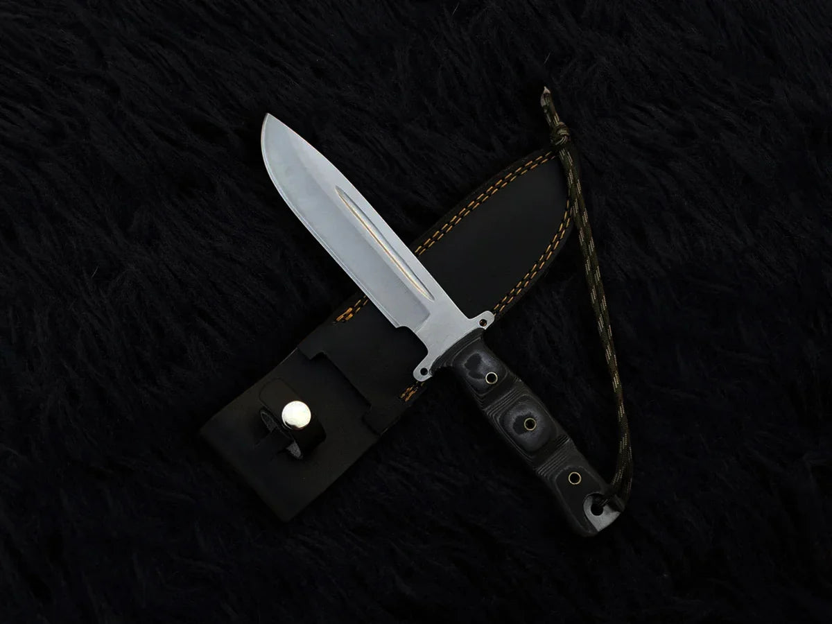 Custom Handmade The Walking Dead Daryl Dixon Replica Knife with Leather Sheath | Full Tang | Stainless Steel | G10 Micarta Handle - Vortex Blades