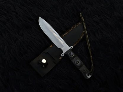 Custom Handmade The Walking Dead Daryl Dixon Replica Knife with Leather Sheath | Full Tang | Stainless Steel | G10 Micarta Handle - Vortex Blades