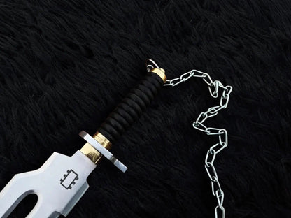 Handmade Jujutsu Kaisen Inspired Replica of Toji Fushiguro's Inverted Spear of Heaven with Chain of A Thousand Miles and Stand - Vortex Blades