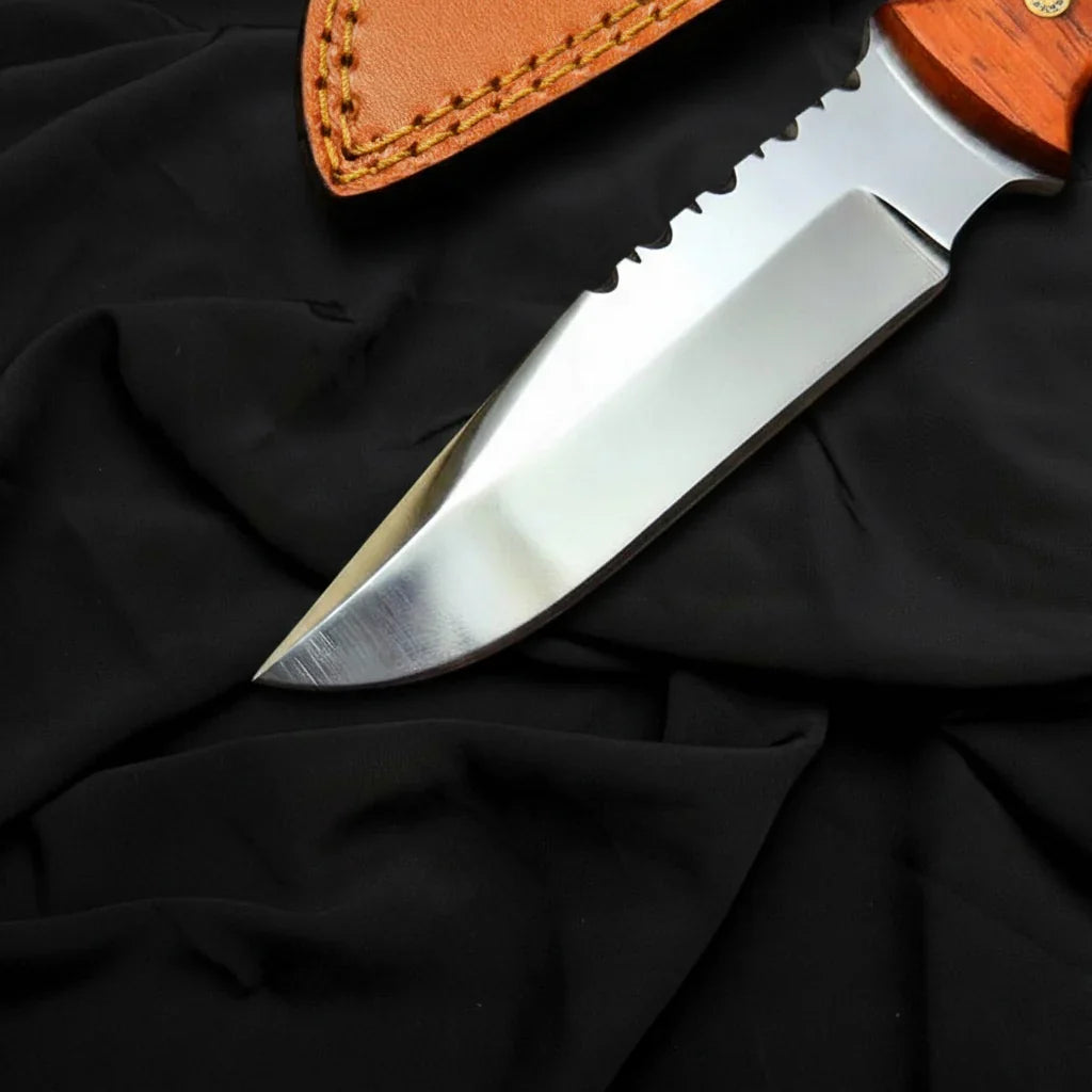 Premium Handmade Jurassic World Owen Grady Knife with leather Sheath | Custom Hunting Knife - Vortex Blades