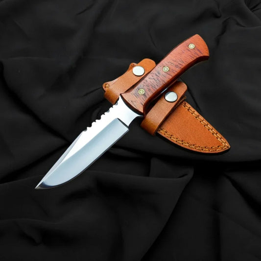 Premium Handmade Jurassic World Owen Grady Knife with leather Sheath | Custom Hunting Knife - Vortex Blades