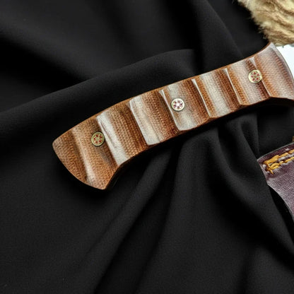 Premium Handmade Jurassic World Owen Grady Knife with leather Sheath | Custom Hunting Knife - Vortex Blades