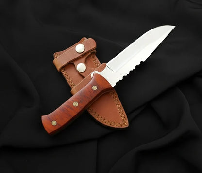 Premium Handmade Jurassic World Owen Grady Knife with leather Sheath | Custom Hunting Knife - Vortex Blades