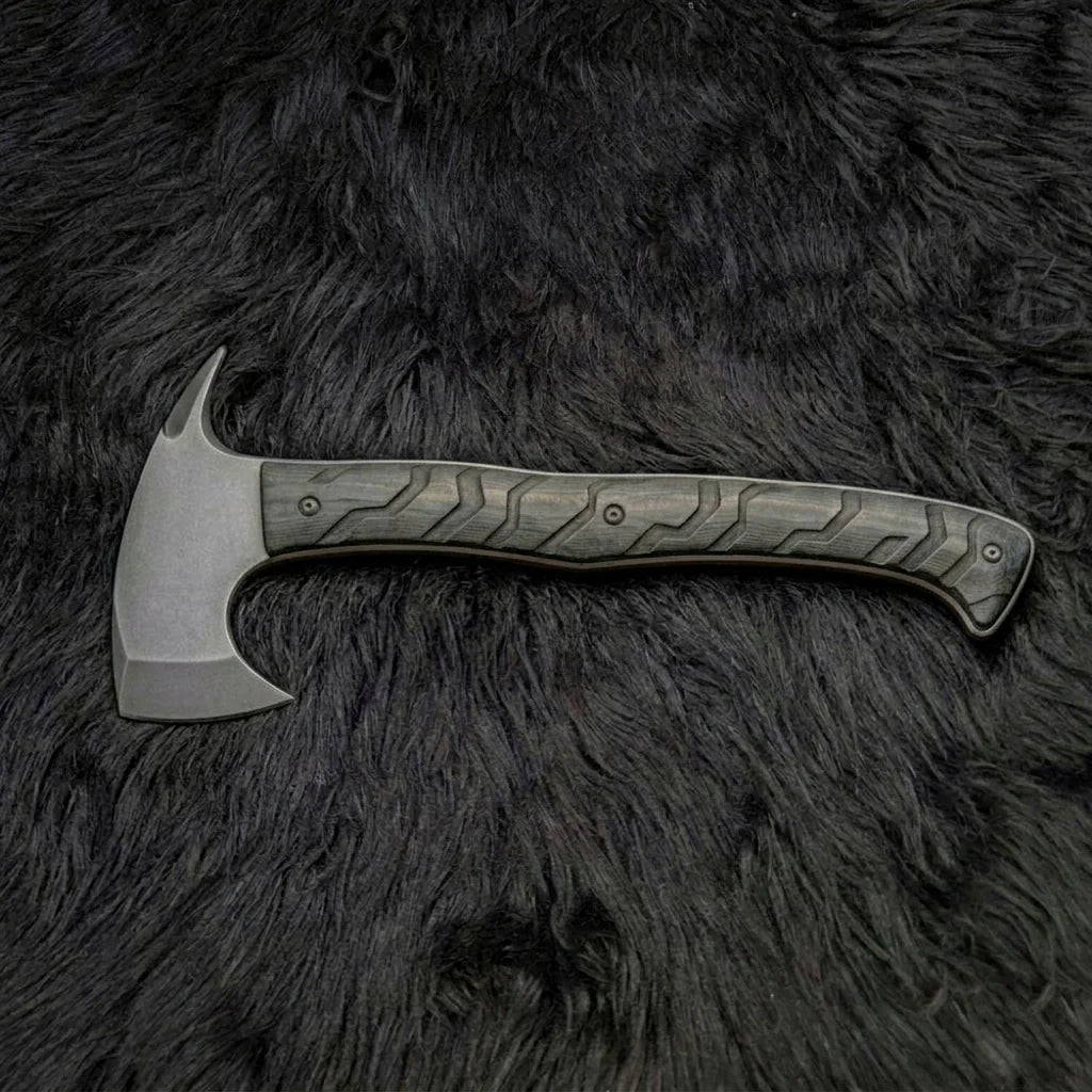 Exclusive Handmade Resident Evil Requiem Hunk's Axe with Leather Sheath - Vortex Blades