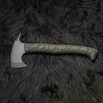 Exclusive Handmade Resident Evil Requiem Hunk's Axe with Leather Sheath - Vortex Blades