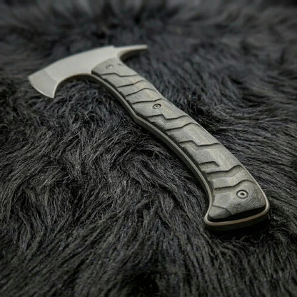 Exclusive Handmade Resident Evil Requiem Hunk's Axe with Leather Sheath - Vortex Blades