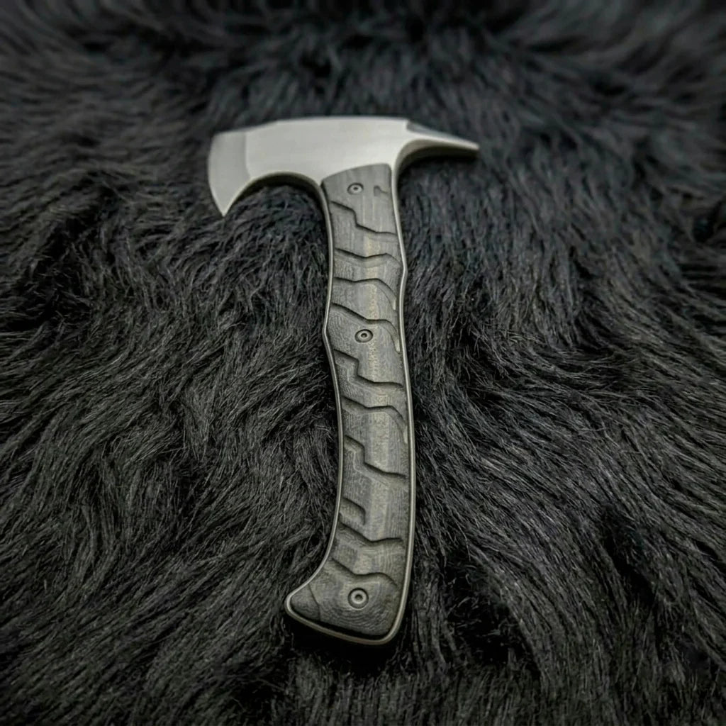 Exclusive Handmade Resident Evil Requiem Hunk's Axe with Leather Sheath - Vortex Blades