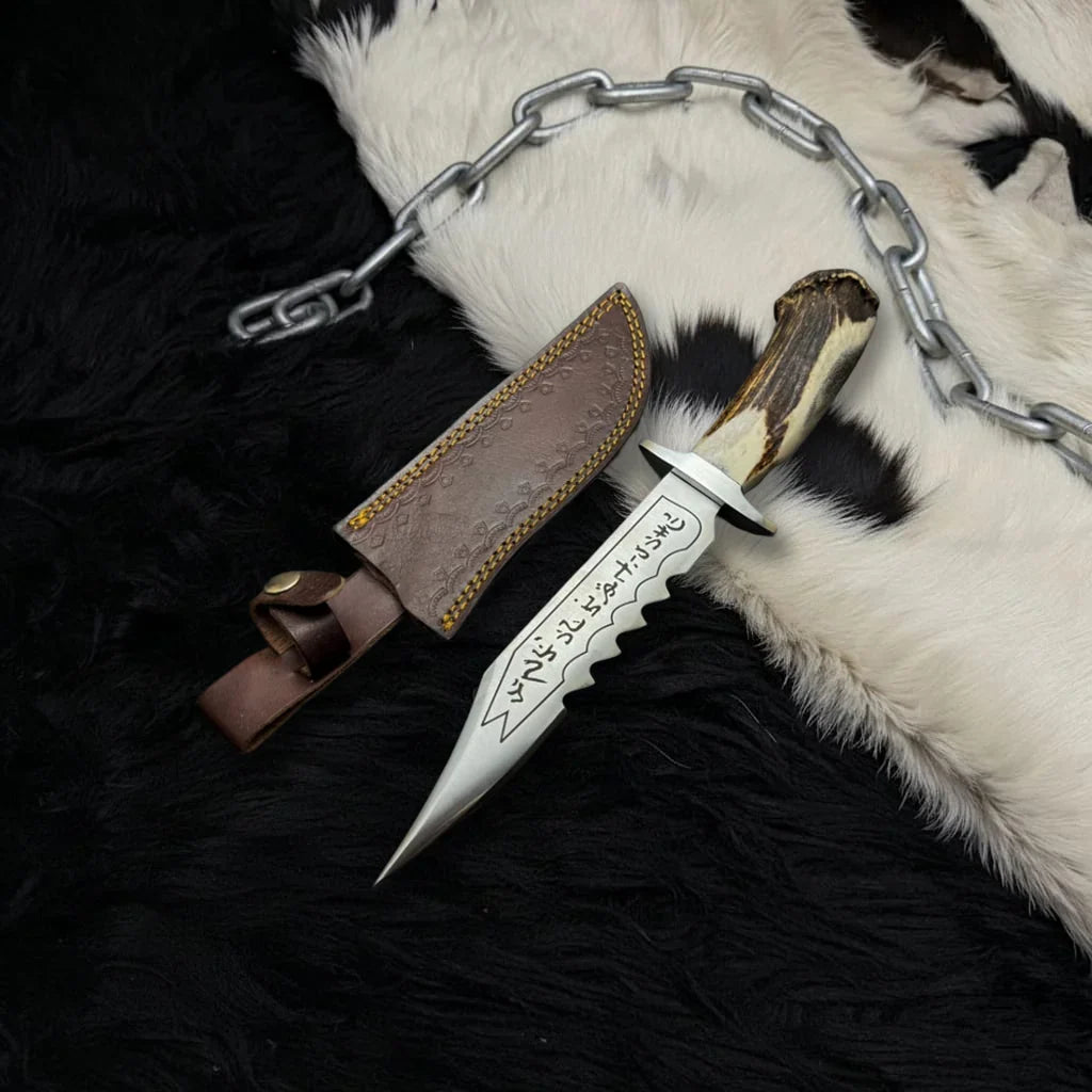 Handmade Supernatural Ruby's Demon Killing Knife | Replica Angel Blade with Leather Sheath - Vortex Blades