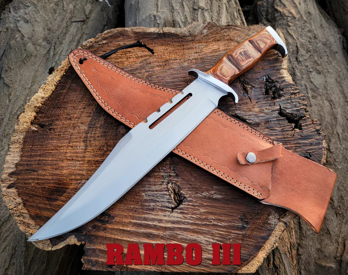 Handmade 18" Rambo III Movie Replica Bowie Knife | Fixed Blade - Vortex Blades