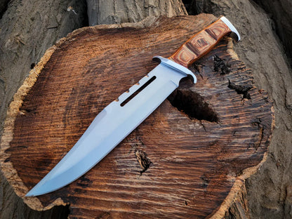 Handmade 18" Rambo III Movie Replica Bowie Knife | Fixed Blade - Vortex Blades