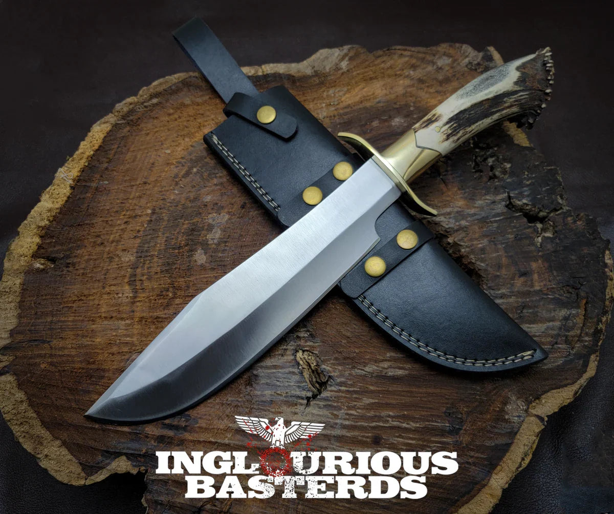 Famous Movie Inglourious Basterds Aldo Raine Replica Knife with Premium Leather Sheath - Vortex Blades
