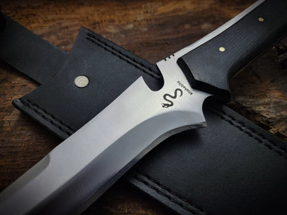 Resident Evil Jack Krauser Replica Knife with Premium Leather Sheath - Vortex Blades