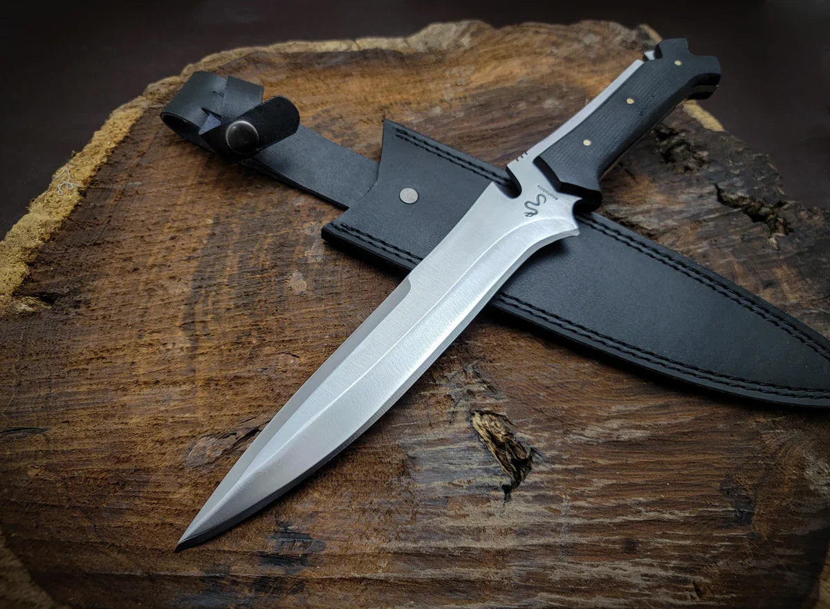 Resident Evil Jack Krauser Replica Knife with Premium Leather Sheath - Vortex Blades