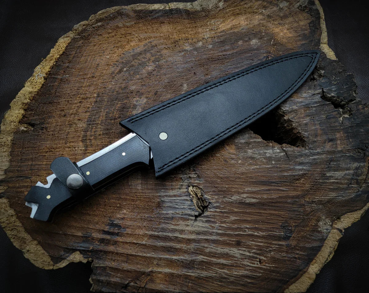 Resident Evil Jack Krauser Replica Knife with Premium Leather Sheath - Vortex Blades