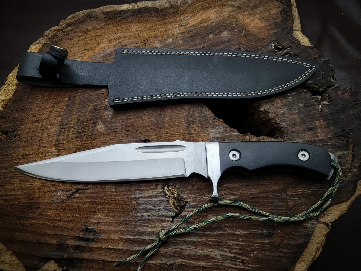 RAMBO V Replica Bowie Knife with Leather Sheath - Vortex Blades