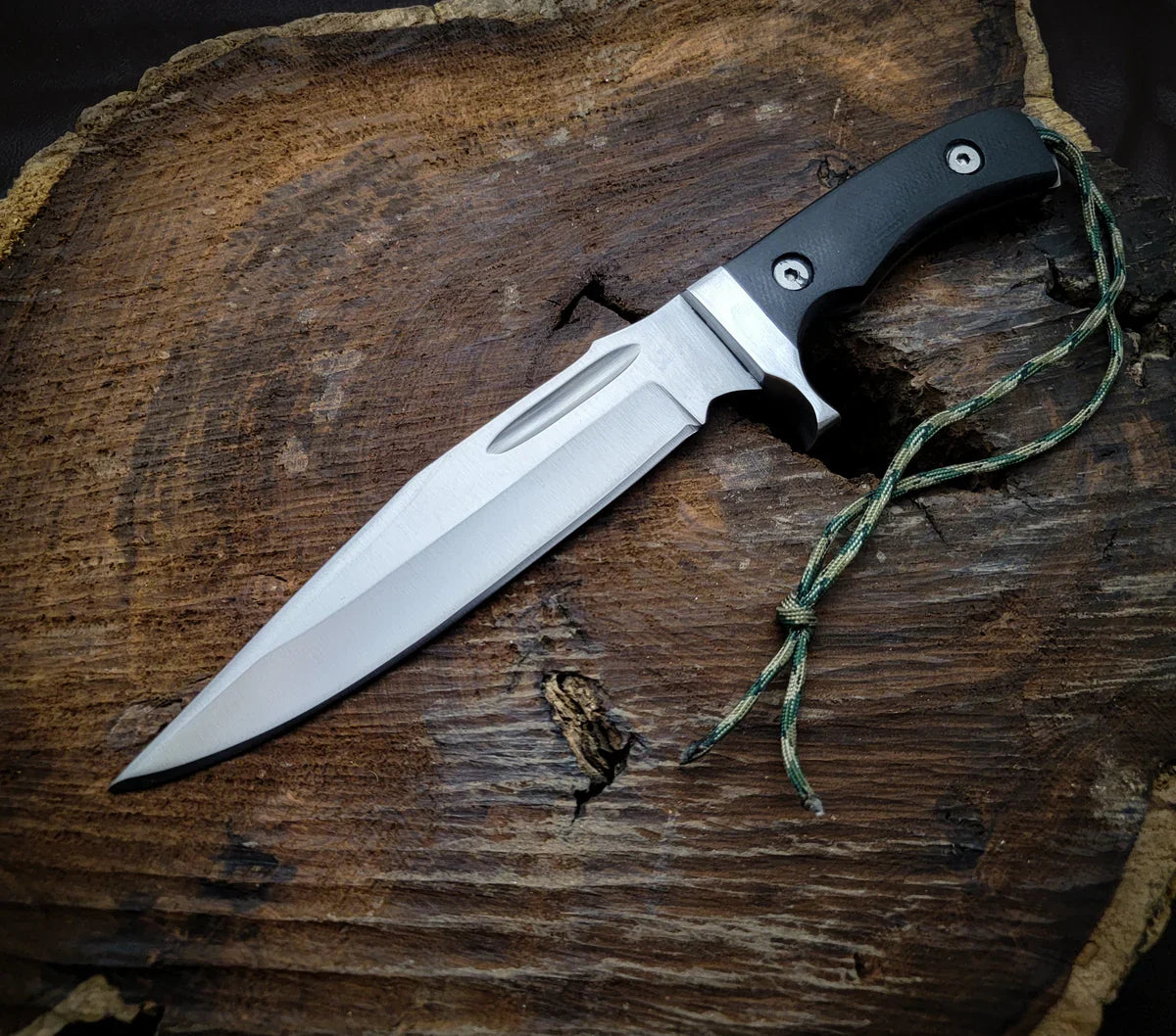 RAMBO V Replica Bowie Knife with Leather Sheath - Vortex Blades