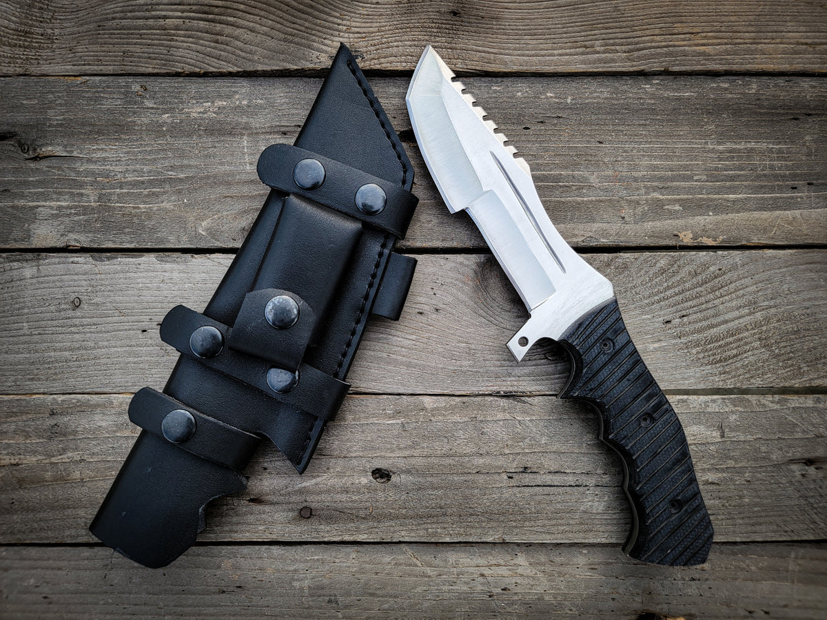 Tom Brown Tracker: Handmade Full Tang Fixed Blade Hunting Knife - Vortex Blades