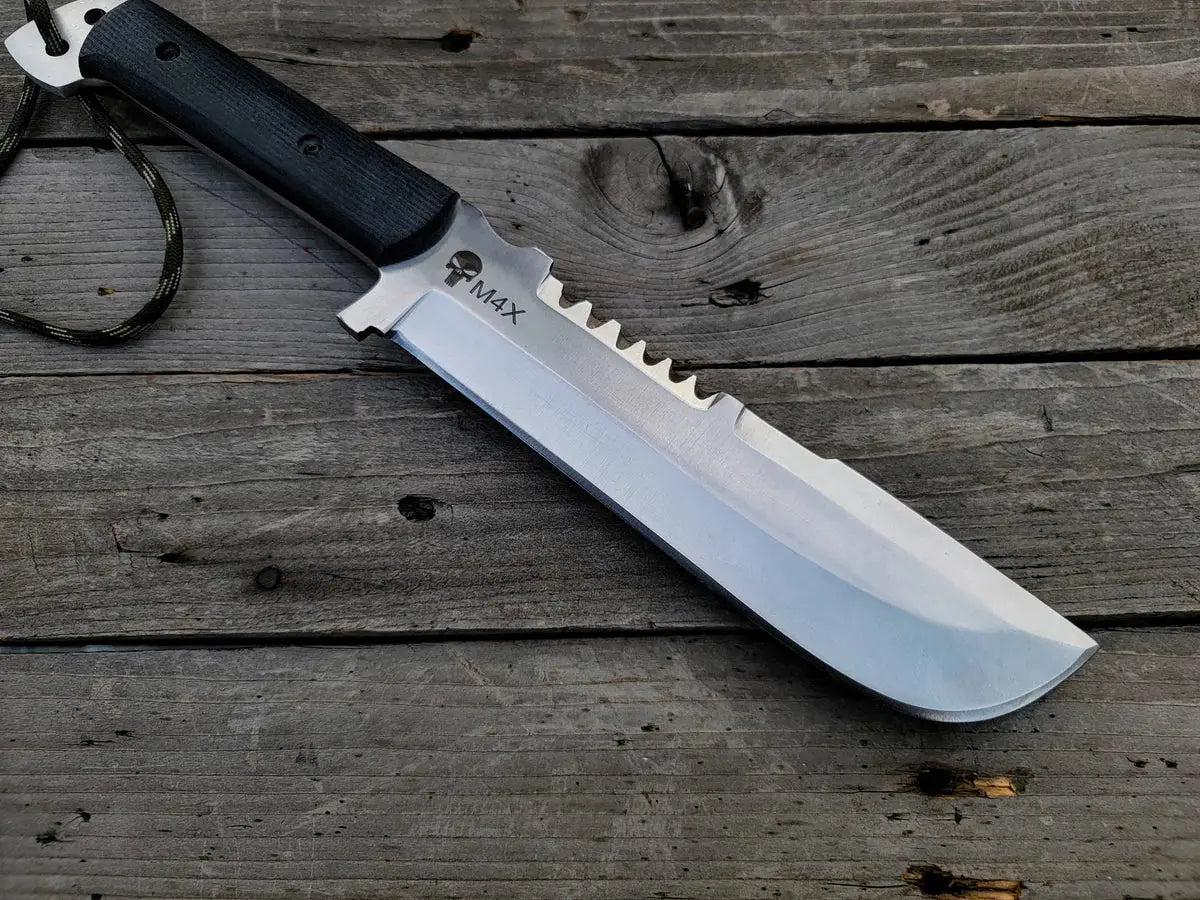 Custom Handmade Punisher M4X Replica Knife with Leather Sheath - Vortex Blades