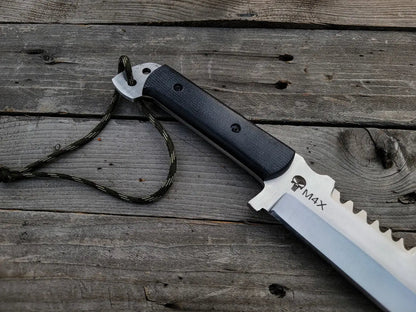 Custom Handmade Punisher M4X Replica Knife with Leather Sheath - Vortex Blades
