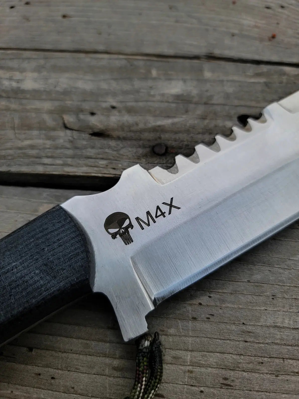 Custom Handmade Punisher M4X Replica Knife with Leather Sheath - Vortex Blades