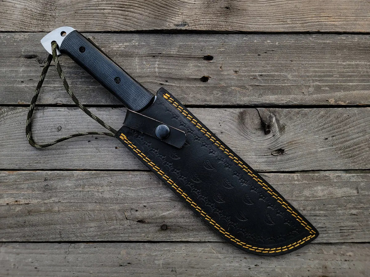 Custom Handmade Punisher M4X Replica Knife with Leather Sheath - Vortex Blades