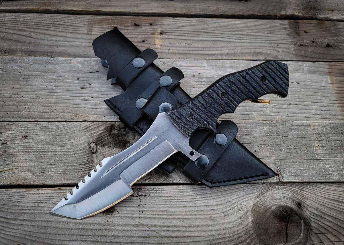 Tom Brown Tracker: Handmade Full Tang Fixed Blade Hunting Knife - Vortex Blades
