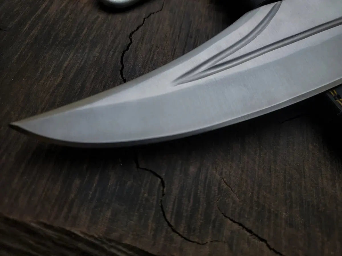 Brad Pitt Movie Bullet Train The Wolf's Replica Knife with Leather Sheath - Vortex Blades