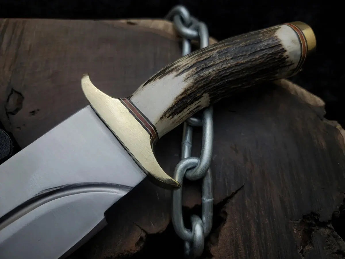 Brad Pitt Movie Bullet Train The Wolf's Replica Knife with Leather Sheath - Vortex Blades