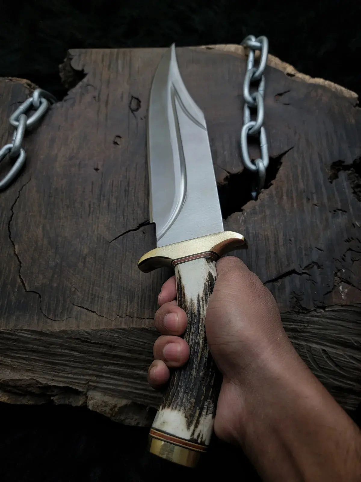 Brad Pitt Movie Bullet Train The Wolf's Replica Knife with Leather Sheath - Vortex Blades