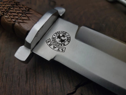 Resident Evil Raccoon City Police Replica Knife with Leather Sheath - Vortex Blades