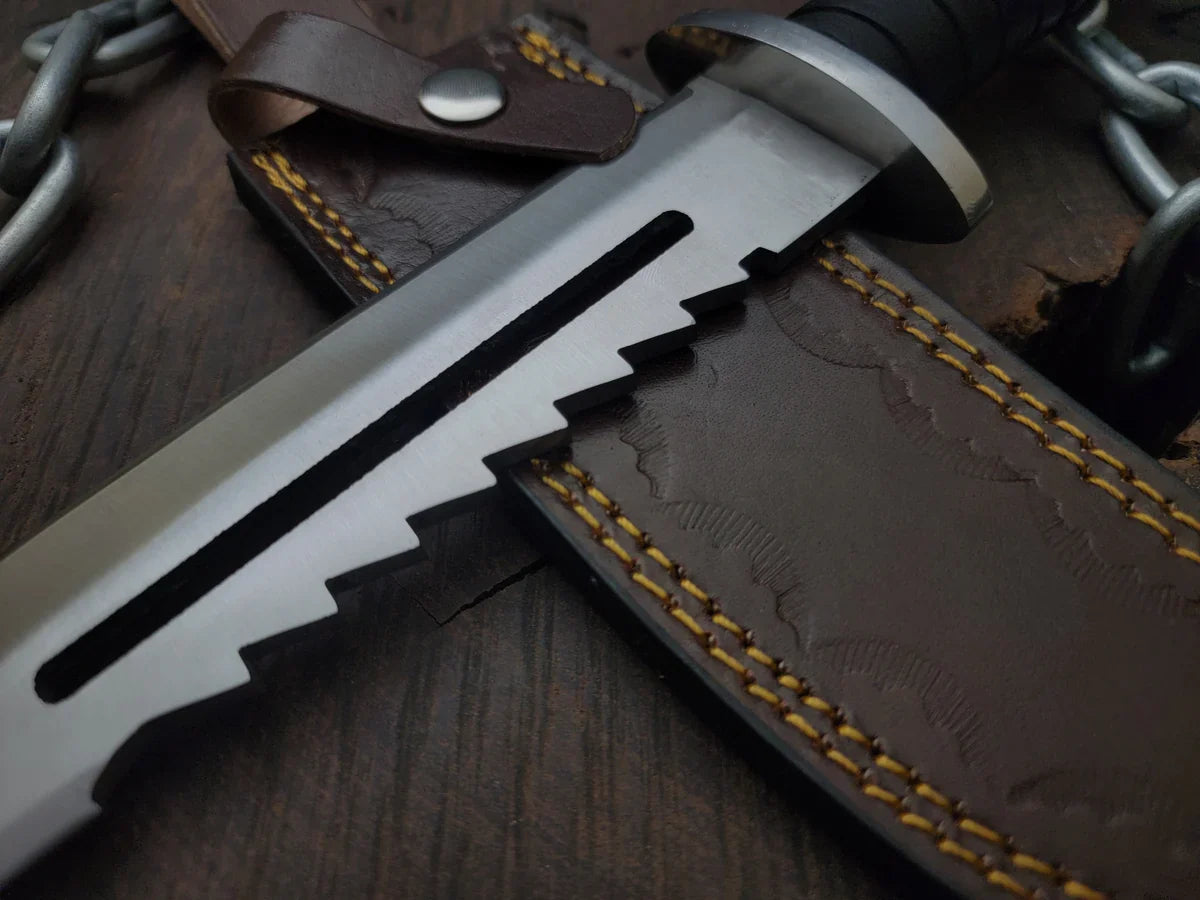 Metal Gear Solid 3 Replica Knife with Leather Sheath | Snake Eater Replica knife - Vortex Blades