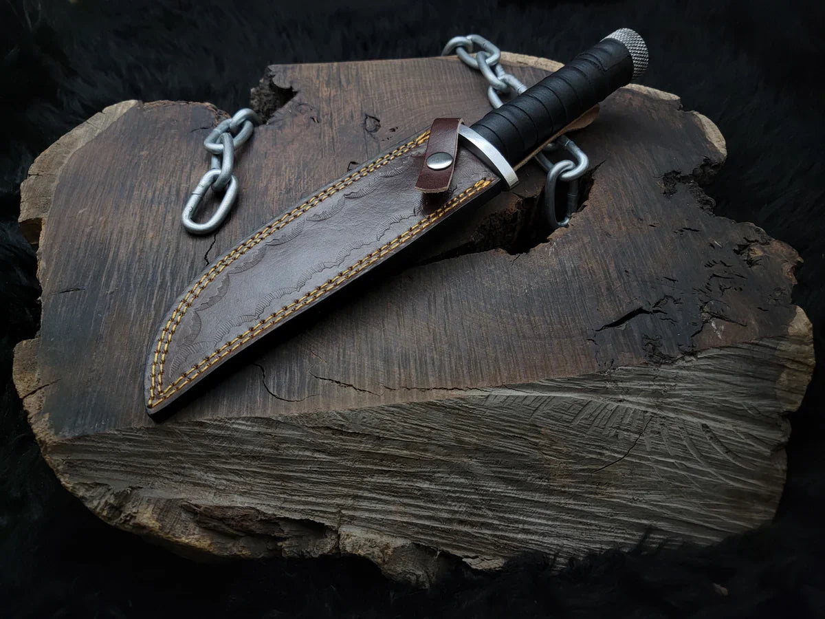 Metal Gear Solid 3 Replica Knife with Leather Sheath | Snake Eater Replica knife - Vortex Blades