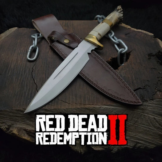 Read Dead Redemption 2 Handmade Replica Knife With Antler Handle - Vortex Blades