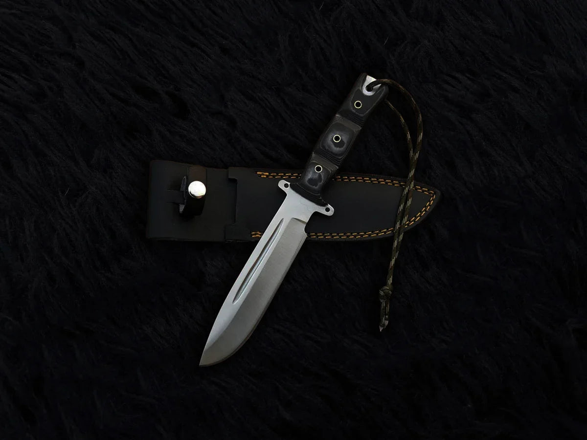 Custom Handmade The Walking Dead Daryl Dixon Replica Knife with Leather Sheath | Full Tang | Stainless Steel | G10 Micarta Handle - Vortex Blades