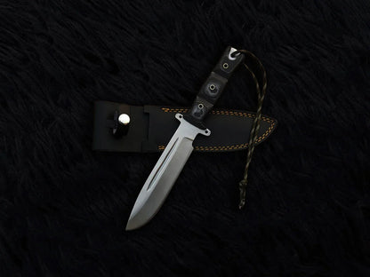 Custom Handmade The Walking Dead Daryl Dixon Replica Knife with Leather Sheath | Full Tang | Stainless Steel | G10 Micarta Handle - Vortex Blades