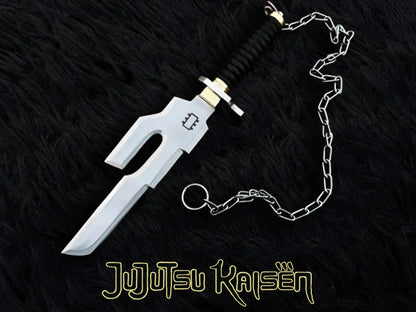 Handmade Jujutsu Kaisen Inspired Replica of Toji Fushiguro's Inverted Spear of Heaven with Chain of A Thousand Miles and Stand - Vortex Blades