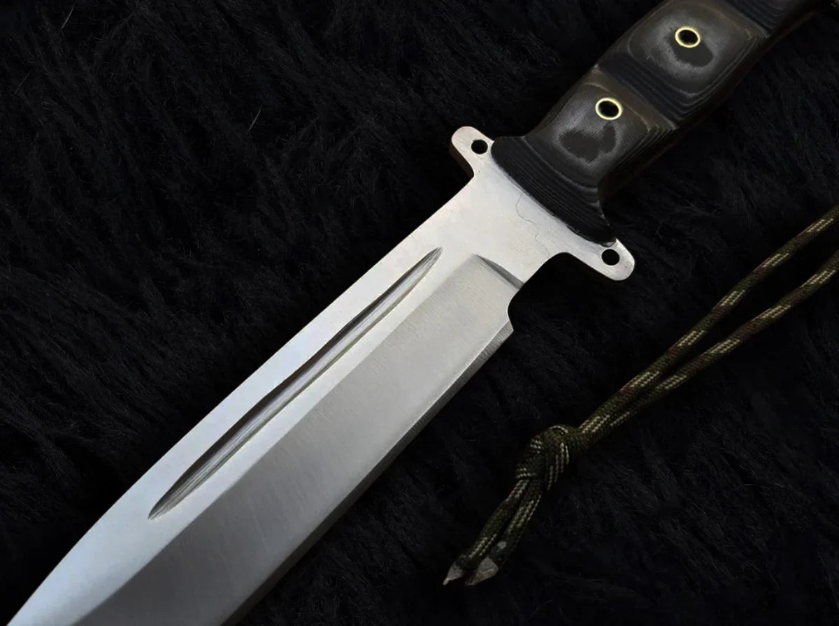 Custom Handmade The Walking Dead Daryl Dixon Replica Knife with Leather Sheath | Full Tang | Stainless Steel | G10 Micarta Handle - Vortex Blades