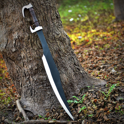 King Leonidas Spartan Sword Replica | 440c Stainless Steel, Leather Sheath