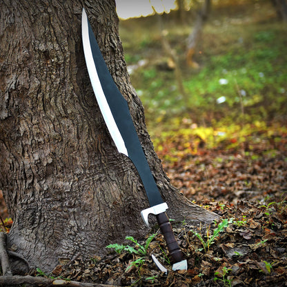 King Leonidas Spartan Sword Replica | 440c Stainless Steel, Leather Sheath