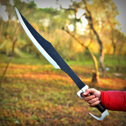 King Leonidas Spartan Sword Replica | 440c Stainless Steel, Leather Sheath