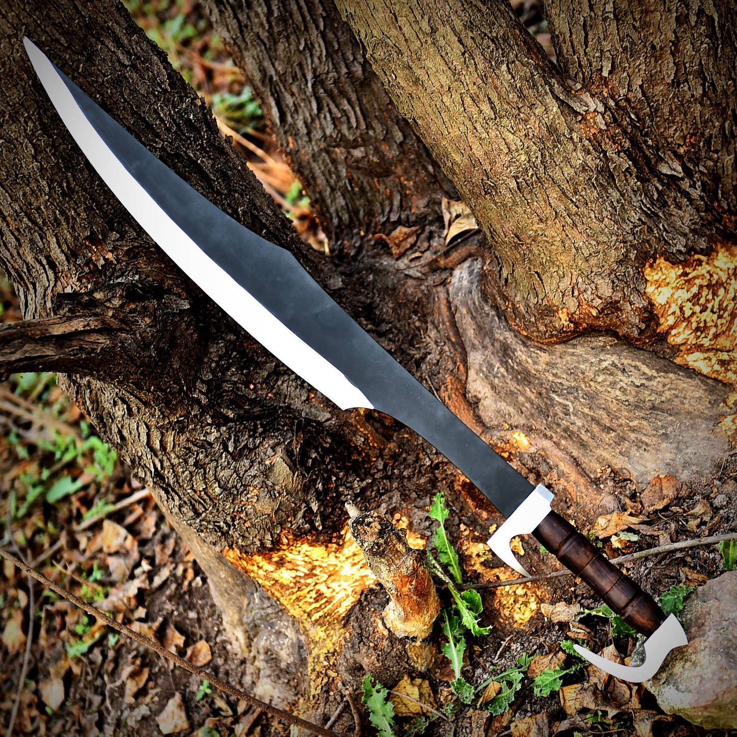 King Leonidas Spartan Sword Replica | 440c Stainless Steel, Leather Sheath