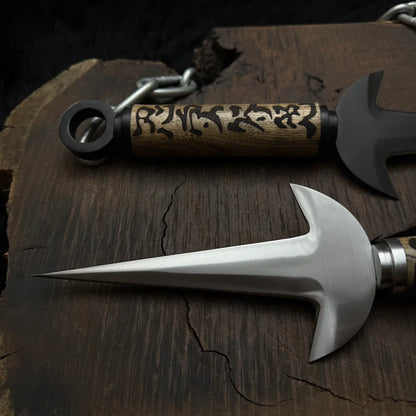 Naruto Shippuden: Handmade Custom Minato Kunai with Leather Sheath | Minato 4th Hokage | Yellow Flash Kunai - Vortex Blades