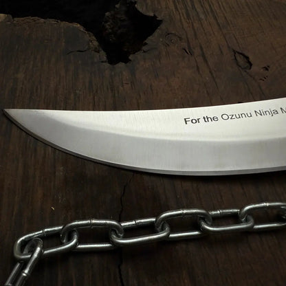 Custom Handmade Ninja Assassin Chained Knife With Leather Sheath - Vortex Blades