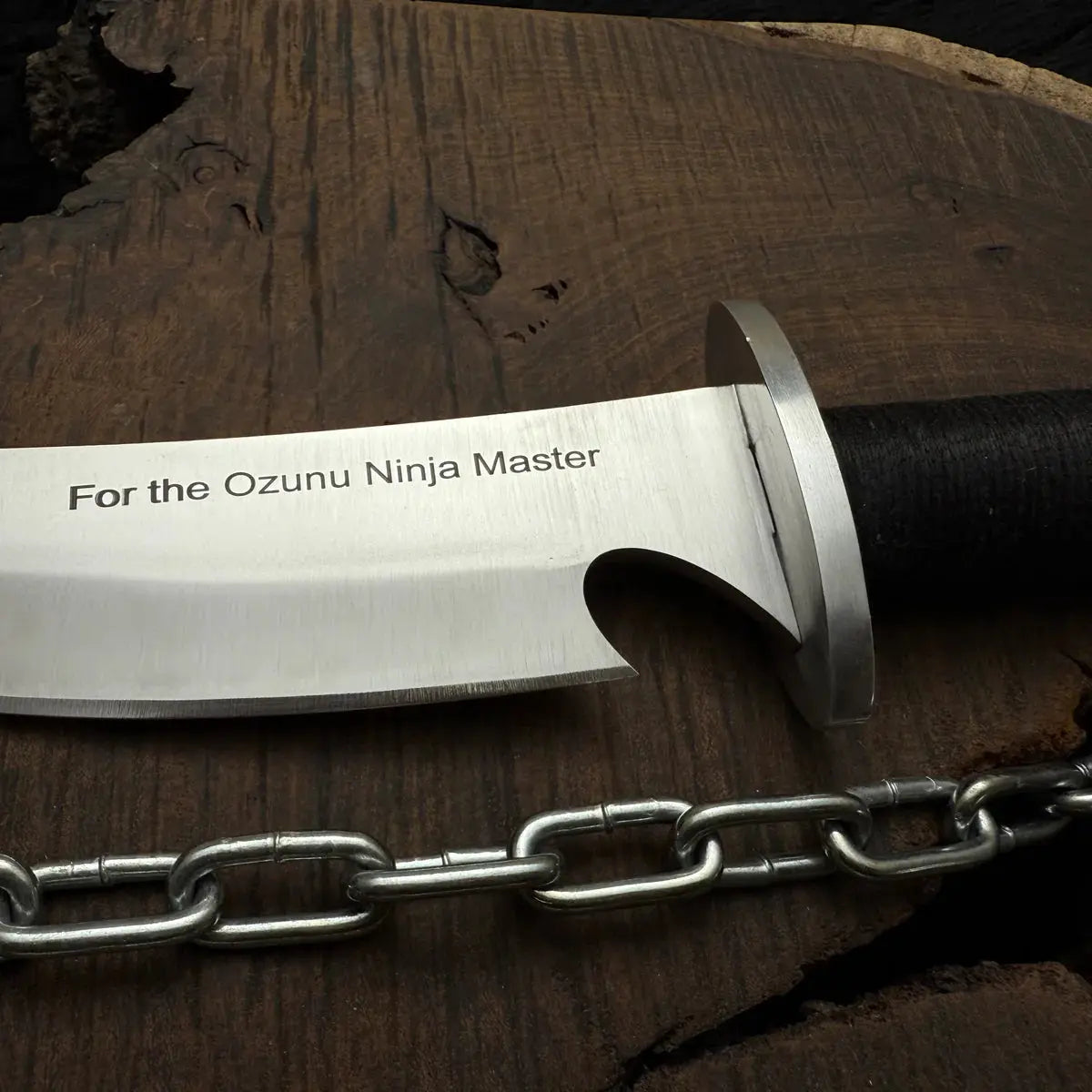 Custom Handmade Ninja Assassin Chained Knife With Leather Sheath - Vortex Blades