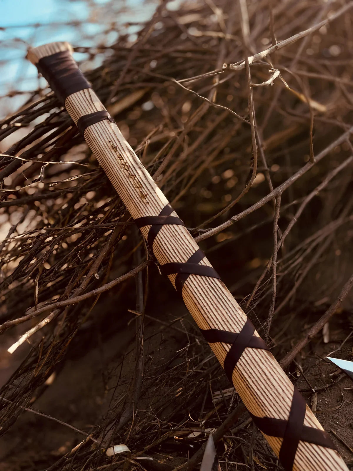 Handmade Double Headed Carbon Steel Axe with Ash Wood Shaft - Vortex Blades